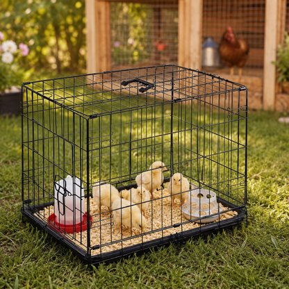 Cozyora FlockCare™ Recovery & Isolation Cage – Foldable 30” Care Crate for Weak, Injured, Bullied Hens & Chicks