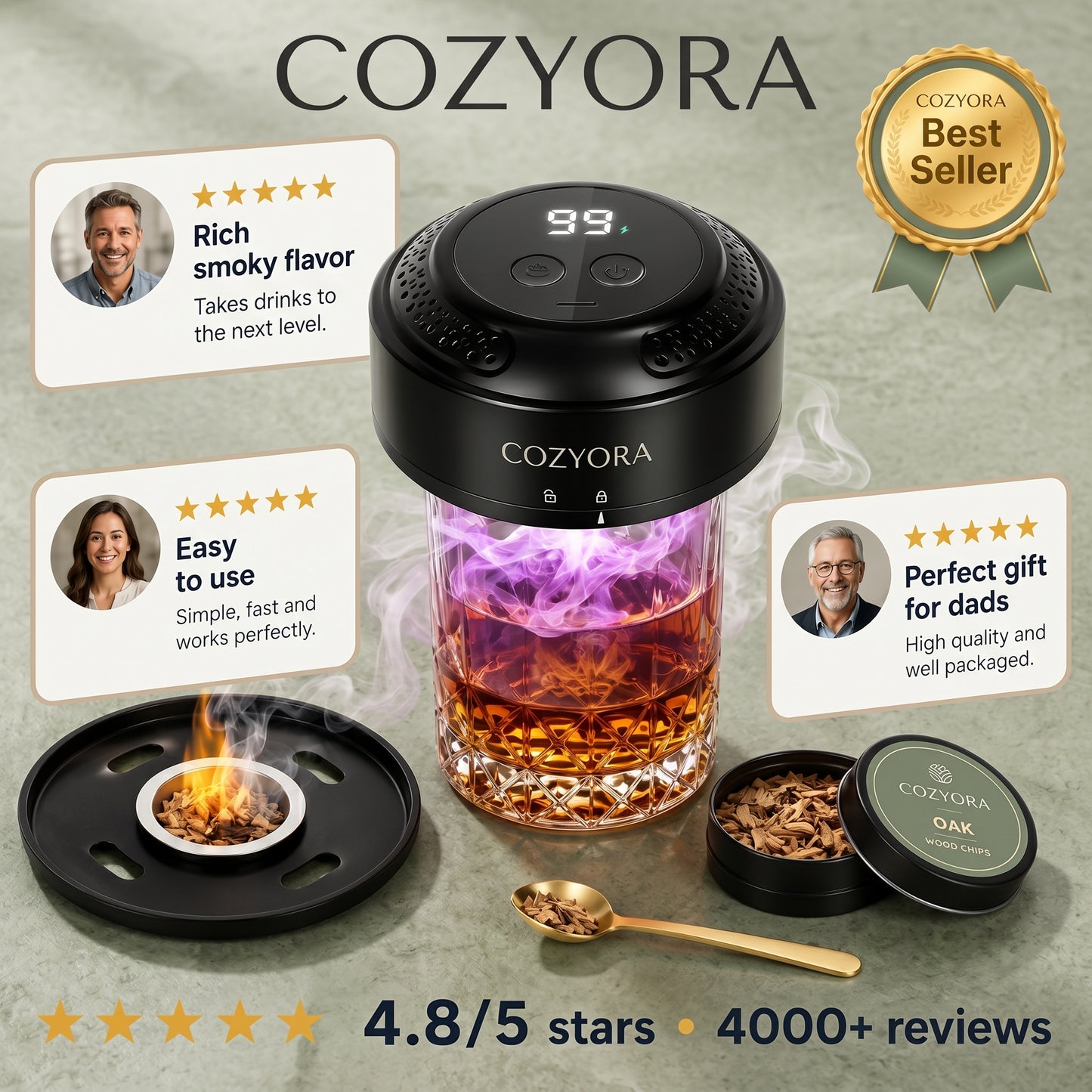 Cozyora™ Electric Whiskey Smoker Kit 2.0