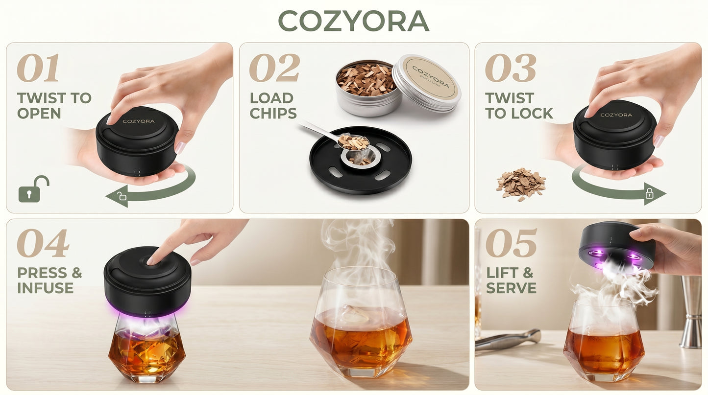 Cozyora™ Electric Whiskey Smoker Kit 2.0