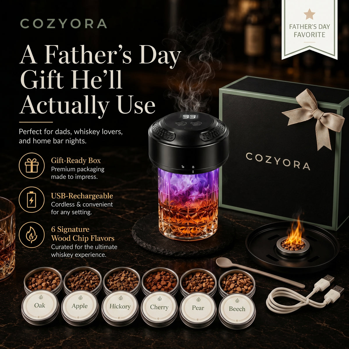Cozyora™ Electric Whiskey Smoker Kit 2.0