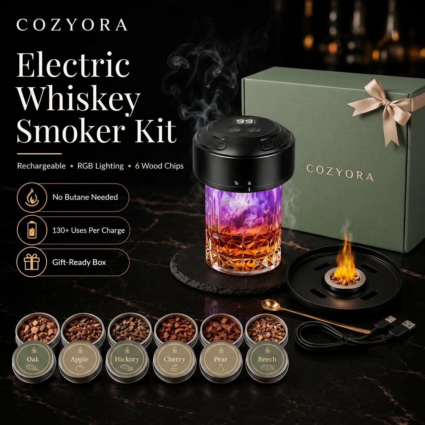 Cozyora™ Electric Whiskey Smoker Kit 2.0