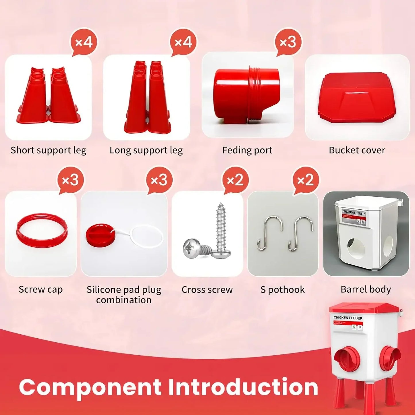 COZYORA™ Waterer and Feeder Set