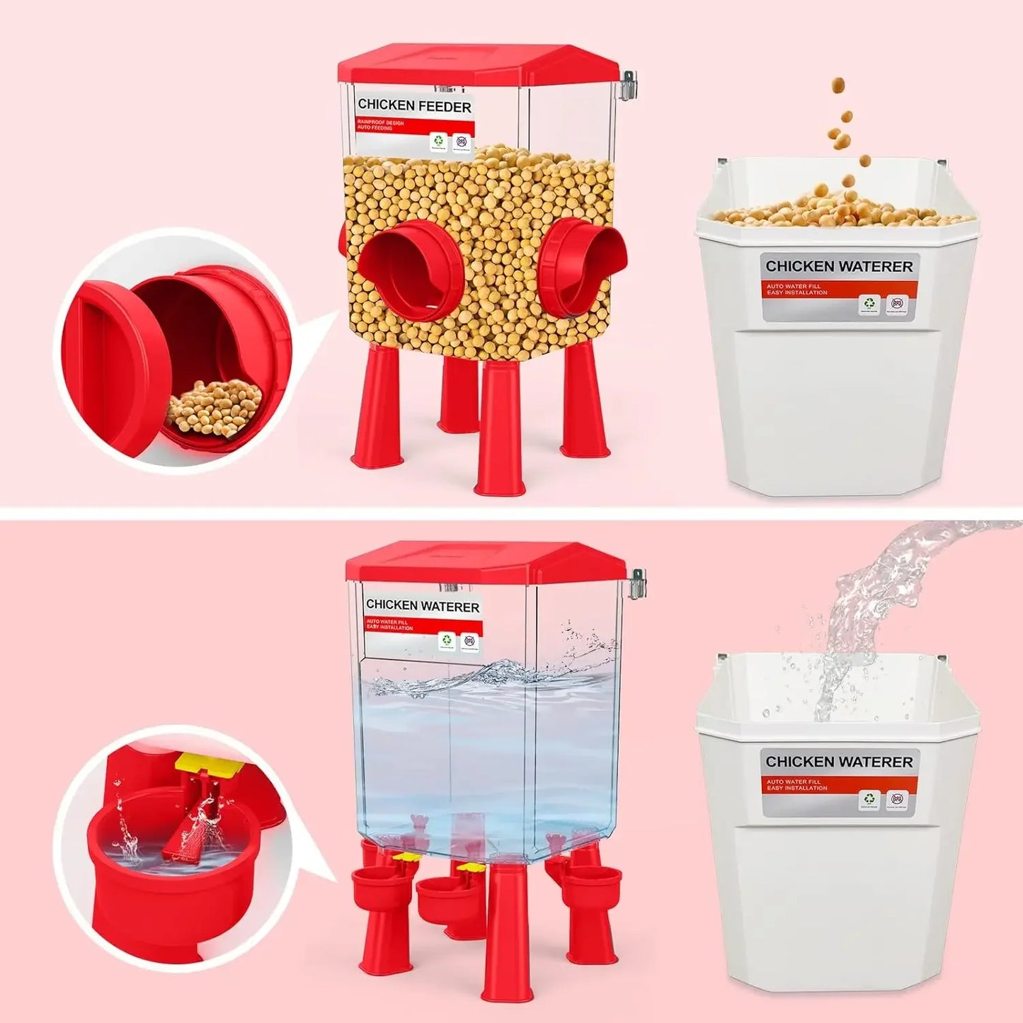 COZYORA™ Waterer and Feeder Set